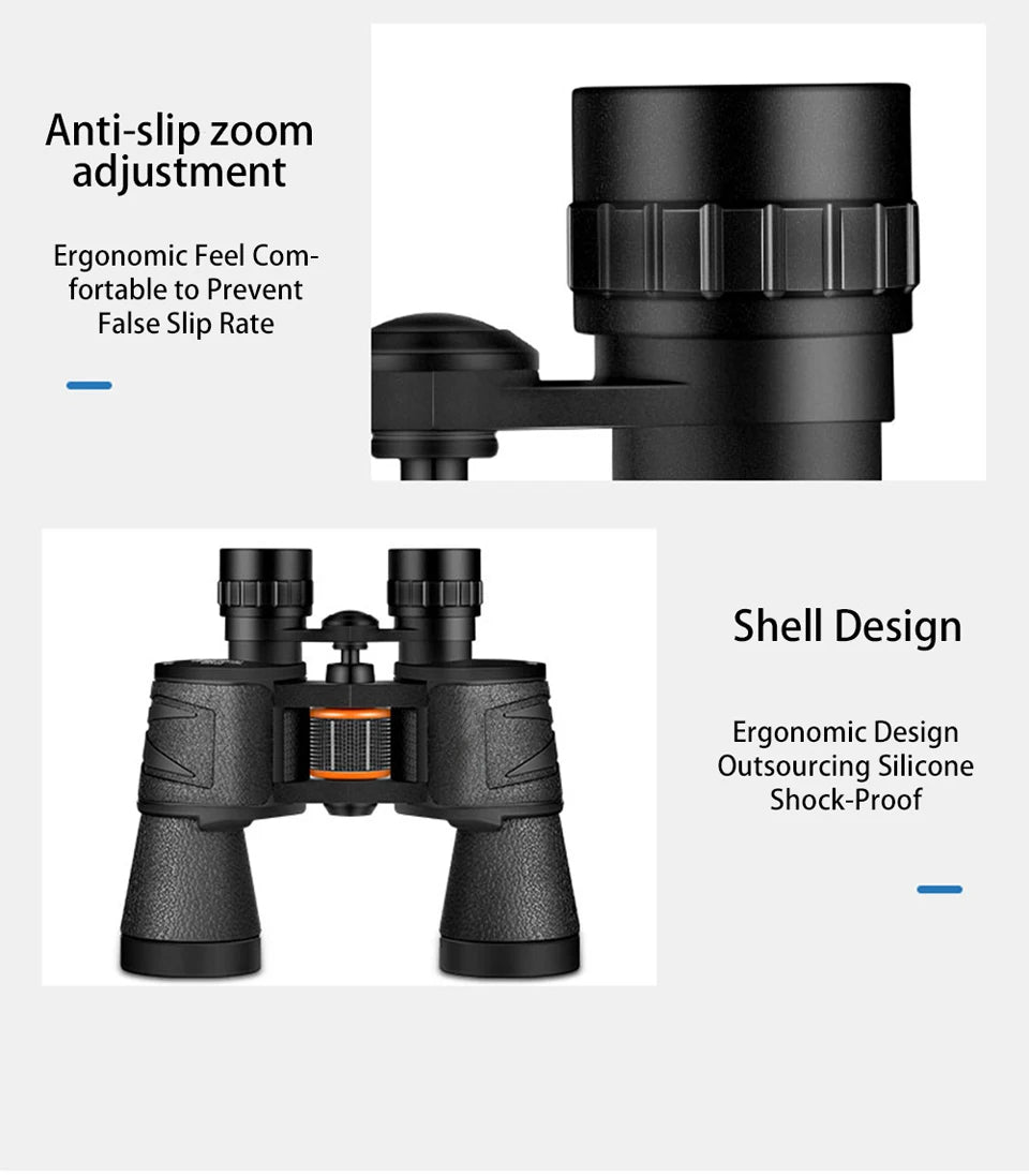 Powerful Telescope 20X50 Professional Binoculars Low Light BAK4-Prism Long Range Waterproof Military Hunting Camping Equipment