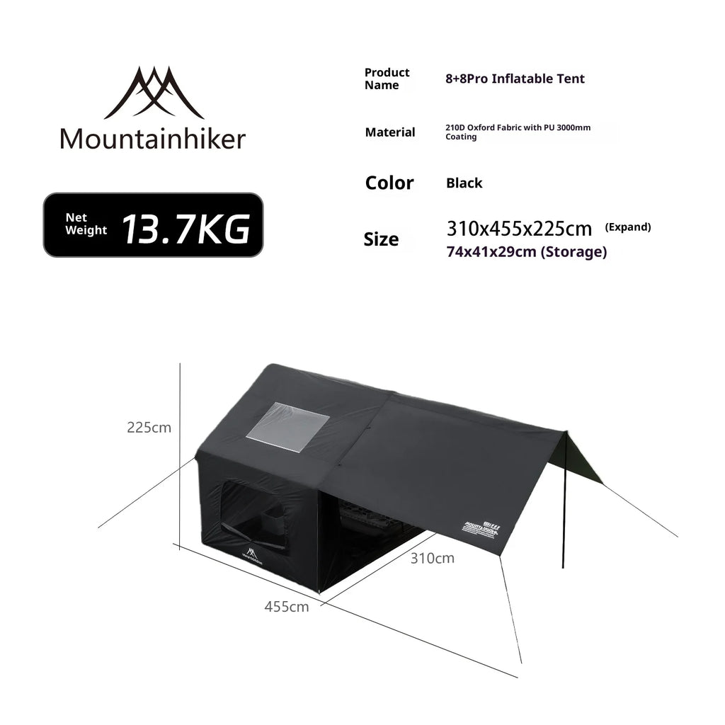 Mountainhiker 8+8m2 Inflatable Family Tent - Waterproof, 4-6 Person