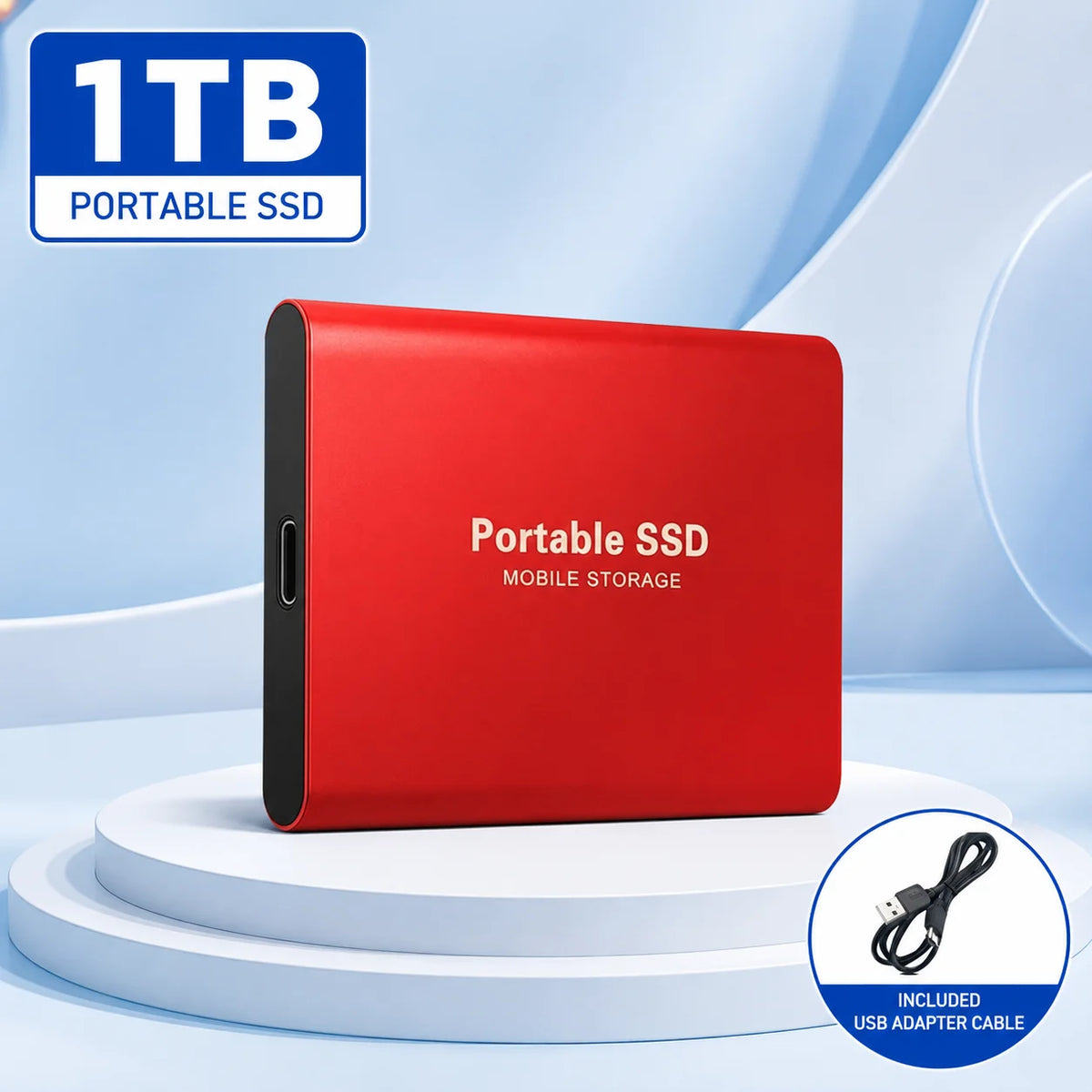 1TB-16TB External SSD Portable Hard Drive USB 3.0 Type-C Fast Storage