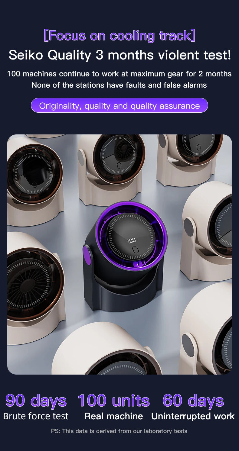TINSOL Multi-Function Electric Fan Air Circulator, Wireless Portable Home Silent Ventilator desktop Wall Ceiling Fan, Air Cooler