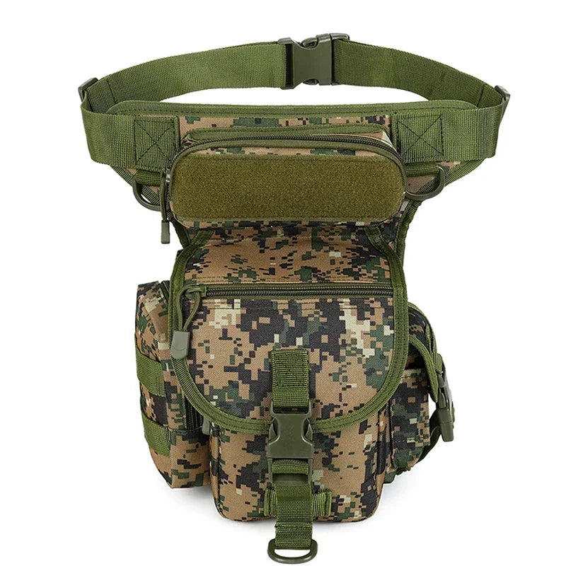 Men Waist Fanny Pack Leg Bag Military Tactical Motorcycle Rider Camera Sports Travel Nylon Male Bum Hip Belt Thigh Fanny Bags