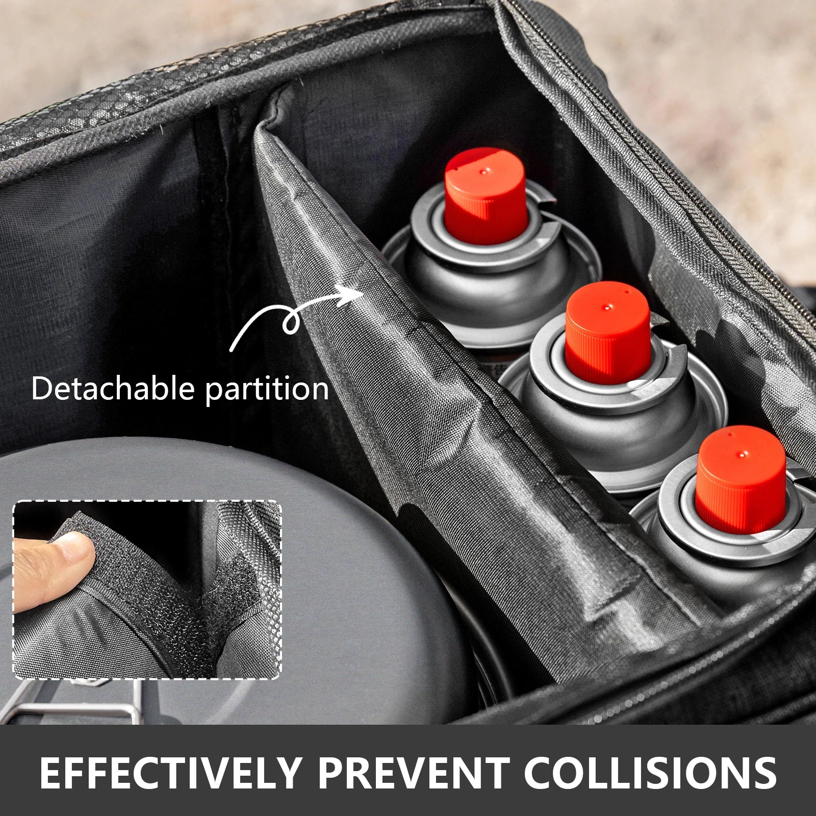 BISINNA Camping Storage Bag — 26L/30L/42L Gas Tank & Cookware Carrier