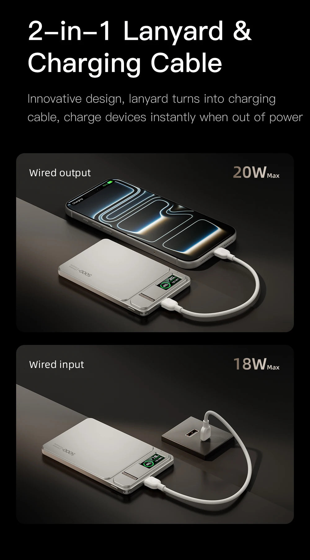 CCC Alloy Original Power Bank For MagSafe Magnetic Wireless 20W Fast Charger Portable External Battery For iPhone 18 17 IWatch
