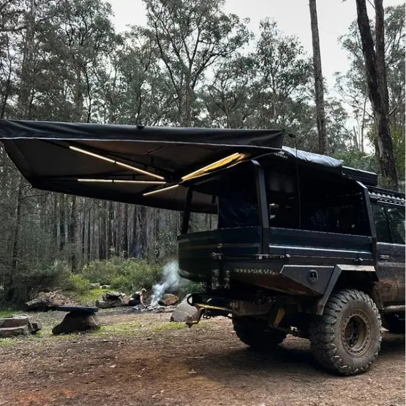 270 Degree Car Awning Tent,With LED Light,Waterproof Tent,Large Standing Awning Side Wall,4x4 Offroad Roof Tent Car Awning