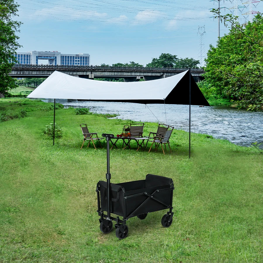 Heavy-Duty Folding Camping Wagon — Portable Utility Cart