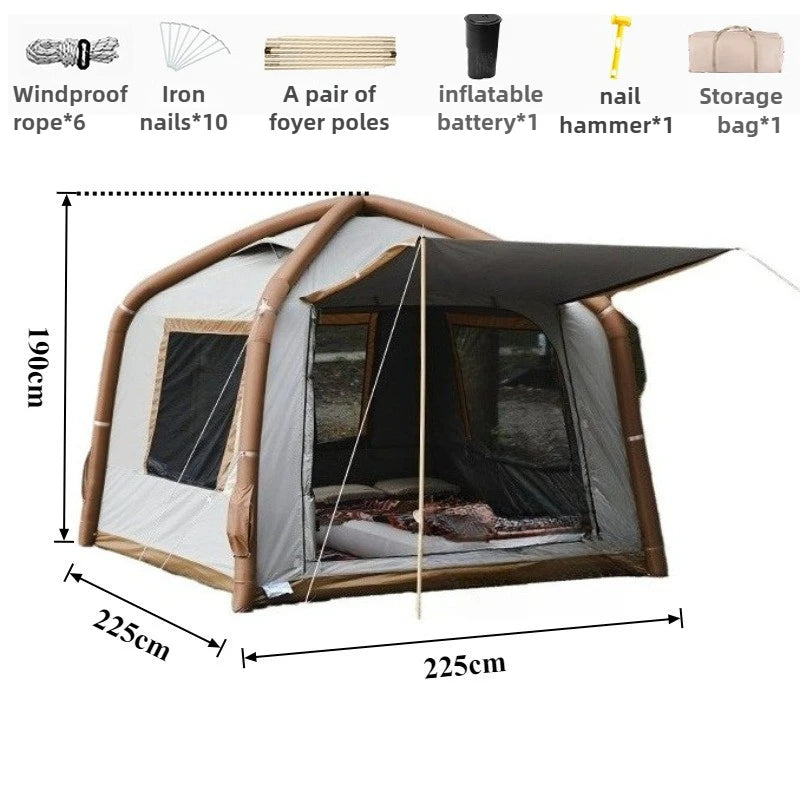 Electric Inflatable Camping Tent - Quick Auto-Pitch Family Tent