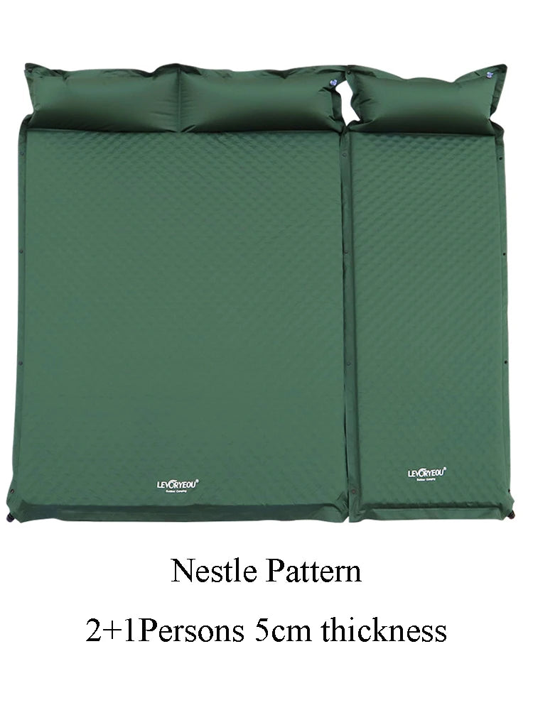 Self-Inflating Camping Mattress - 5cm Thick Sleeping Pad (1-3 Person)