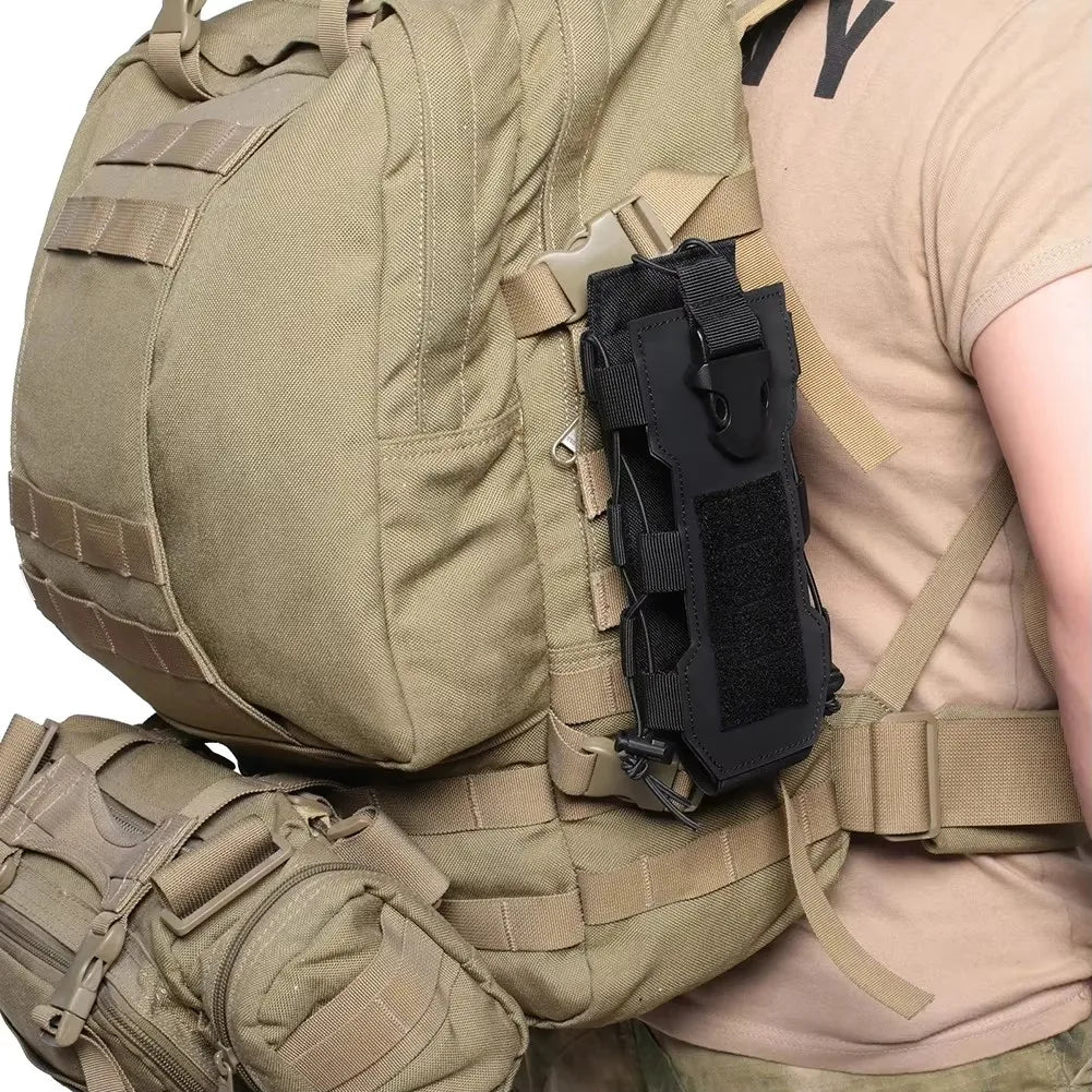 Tactical Molle Water Bottle Pouch Bag Military Outdoor Travel Hiking Drawstring Water Bottle Holder, Kettle Carrier Bag, 1-3Pcs