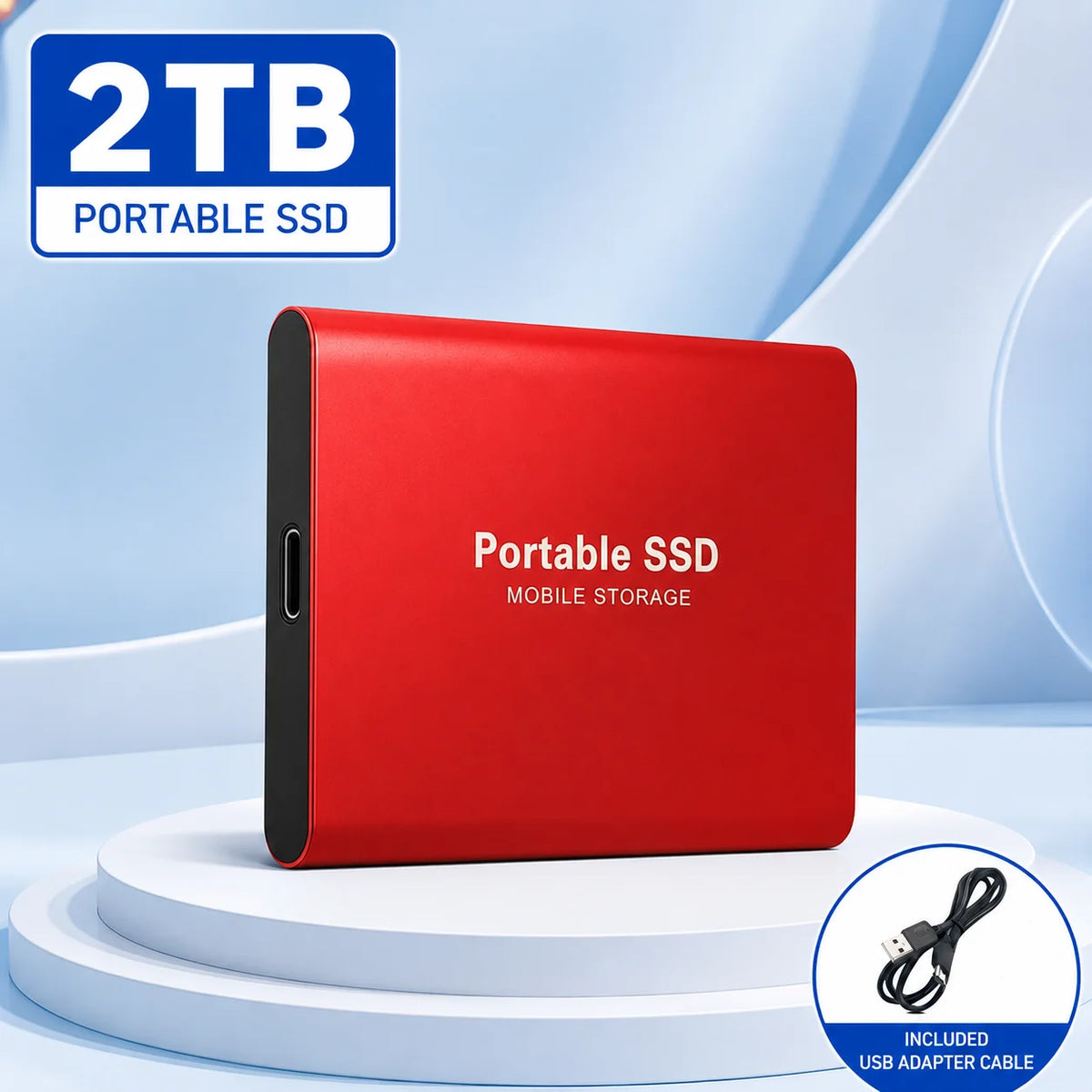 1TB-16TB External SSD Portable Hard Drive USB 3.0 Type-C Fast Storage
