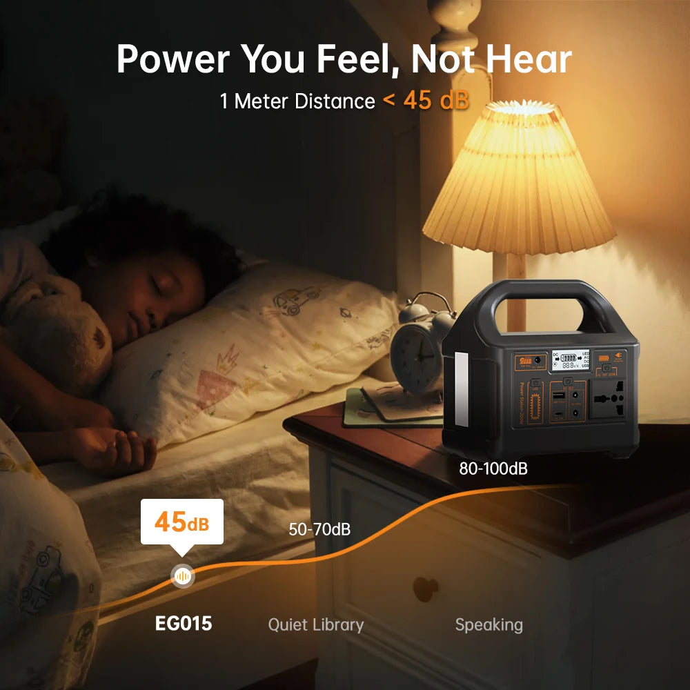 Gaiaray Portable Power Station 100W 200W 300W 500W Pure Sine Wave Solar Generator 110V/220V UPS LiFePO4 Power Plant For Camping