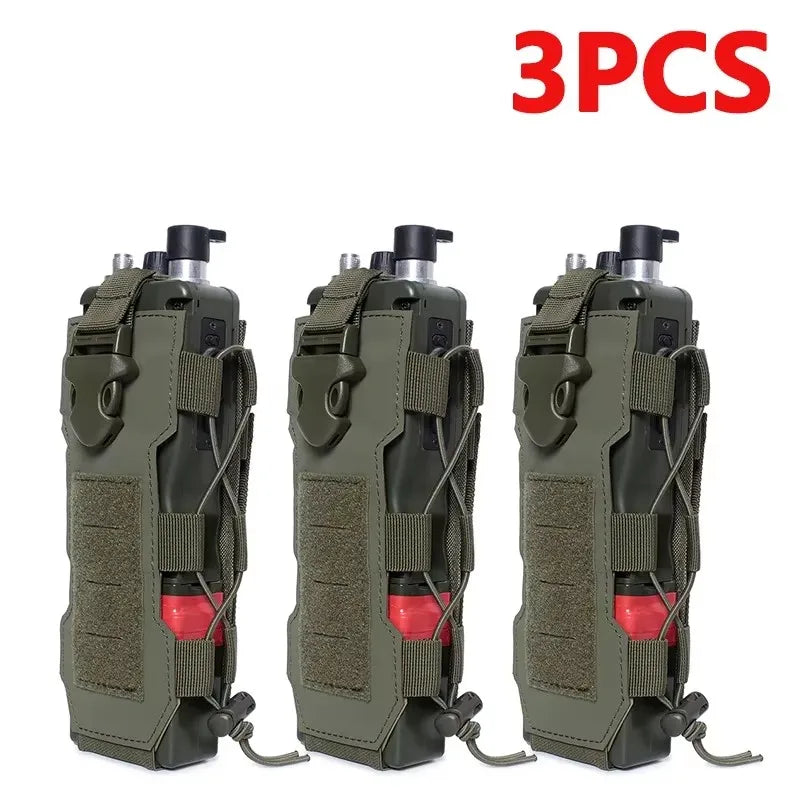 Tactical Molle Water Bottle Pouch Bag Military Outdoor Travel Hiking Drawstring Water Bottle Holder, Kettle Carrier Bag, 1-3Pcs