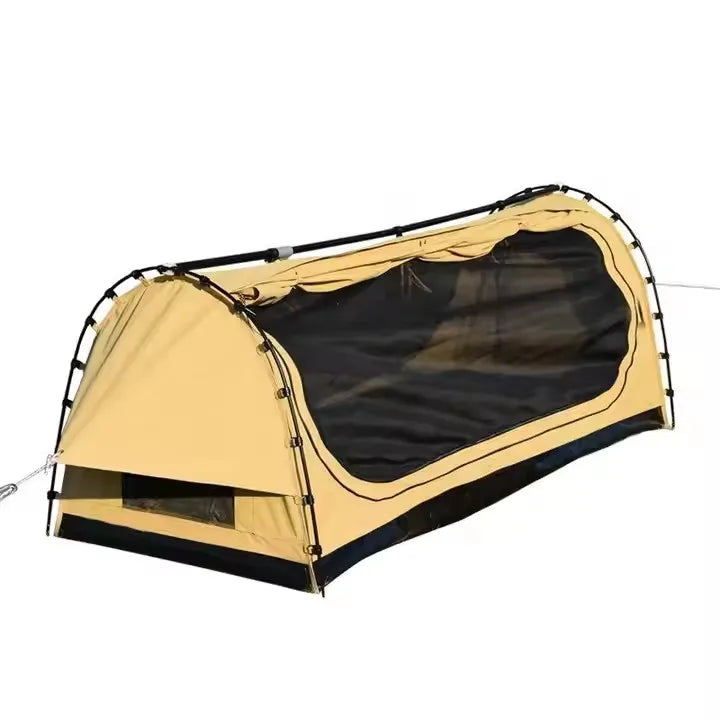 Canvas Swag Tent — 1–2 Person Dome Tent with Foam Mattress