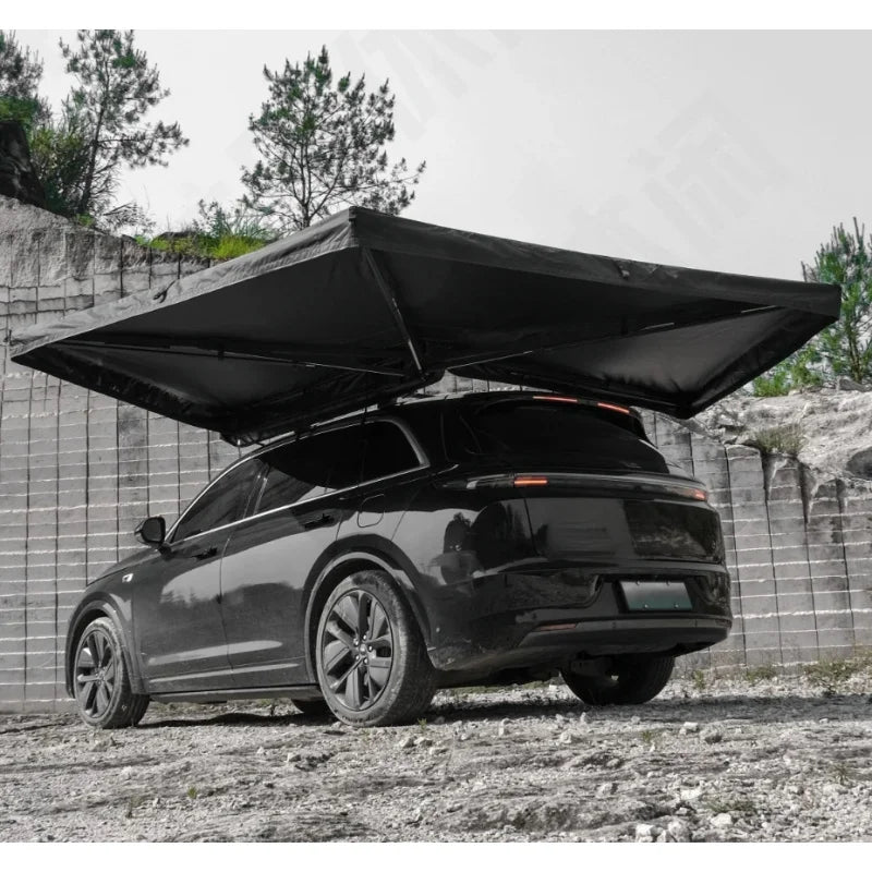 270 Degree Car Awning Tent,With LED Light,Waterproof Tent,Large Standing Awning Side Wall,4x4 Offroad Roof Tent Car Awning