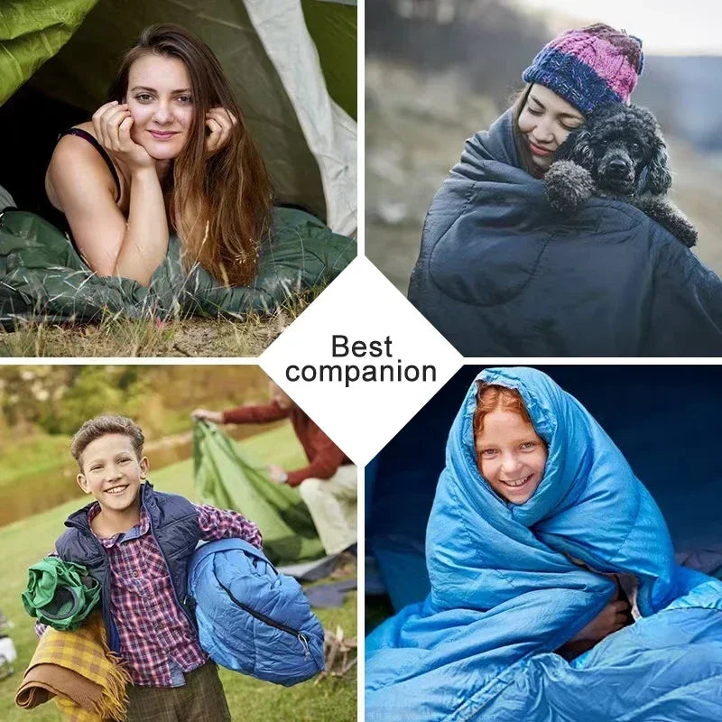 1 Pcs Camping Sleeping Bag Ultralight Waterproof 4 Season Warm Envelope Sleeping Bags For Outdoor Traveling Hiking Backpacking