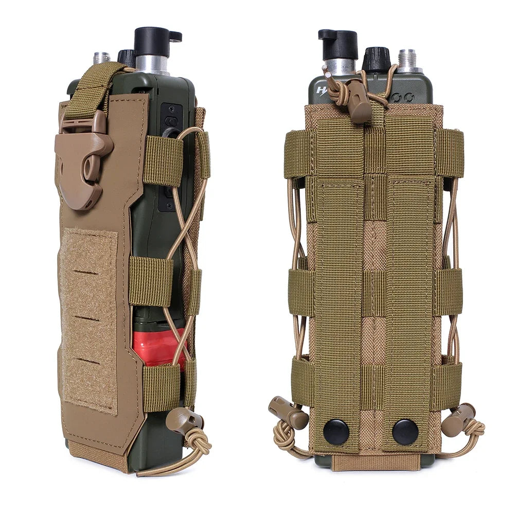 Tactical Molle Water Bottle Pouch Bag Military Outdoor Travel Hiking Drawstring Water Bottle Holder, Kettle Carrier Bag, 1-3Pcs