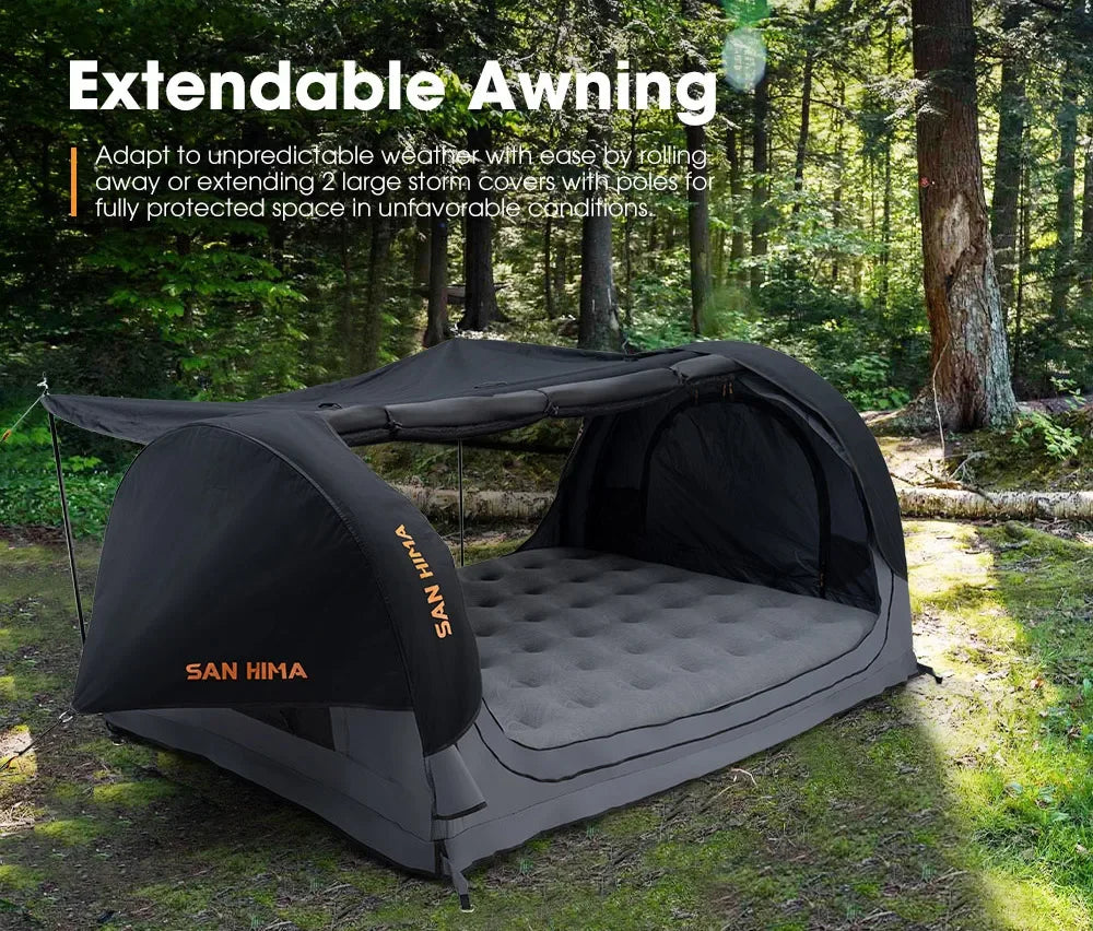 San Hima Double Air Swag — 2 Person Inflatable Swag Tent with Air Mattress