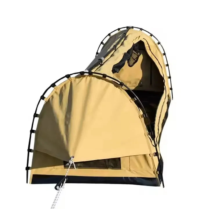 Canvas Swag Tent — 1–2 Person Dome Tent with Foam Mattress