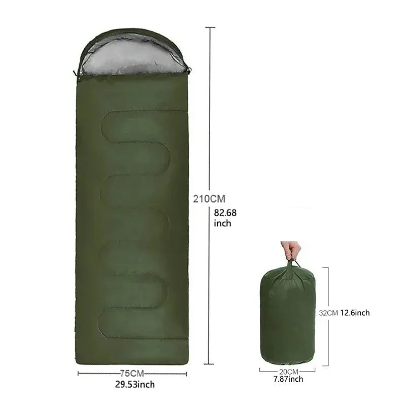 1 Pcs Camping Sleeping Bag Ultralight Waterproof 4 Season Warm Envelope Sleeping Bags For Outdoor Traveling Hiking Backpacking