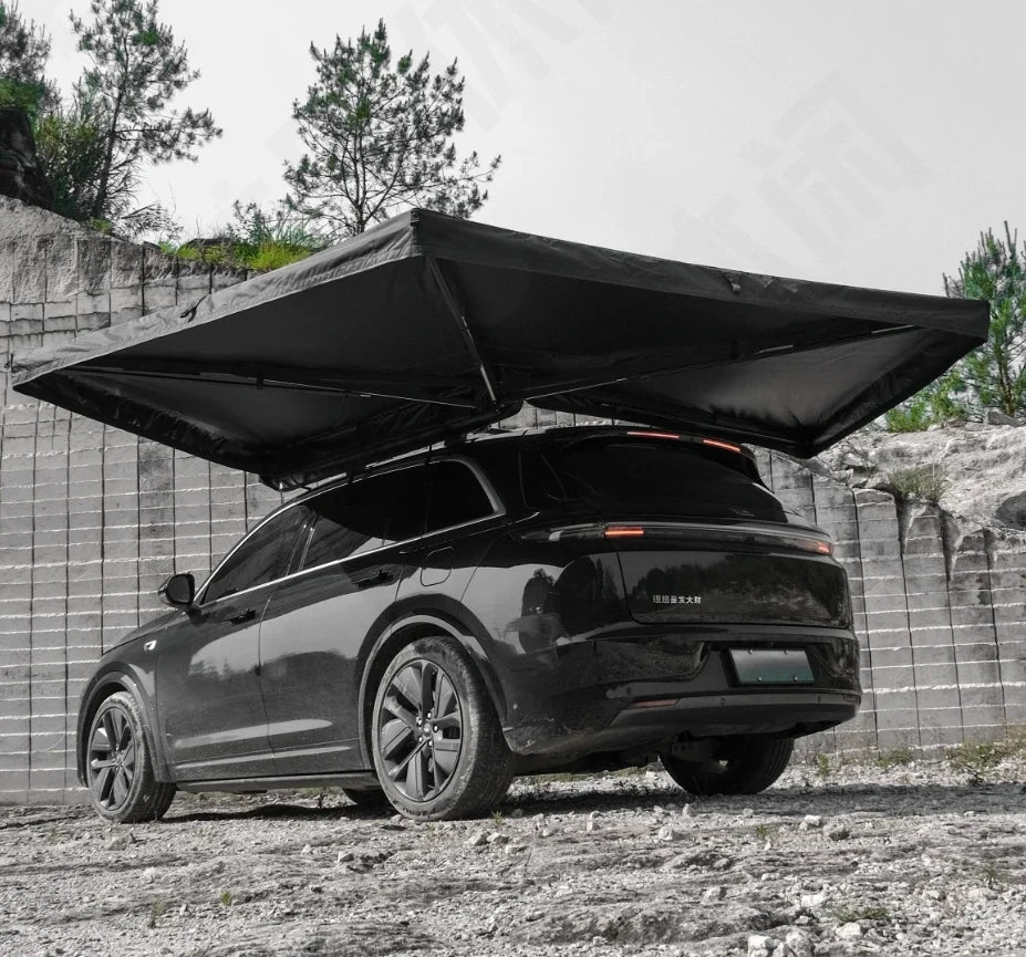 270 Degree Car Awning Tent,With LED Light,Waterproof Tent,Large Standing Awning Side Wall,4x4 Offroad Roof Tent Car Awning
