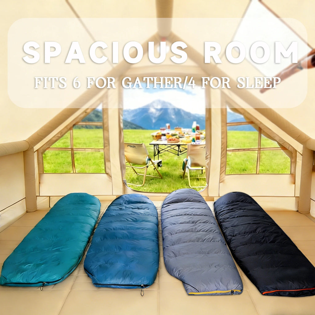 Green Air Inflatable Glamping Tent — 2–8 Person, Waterproof Oxford