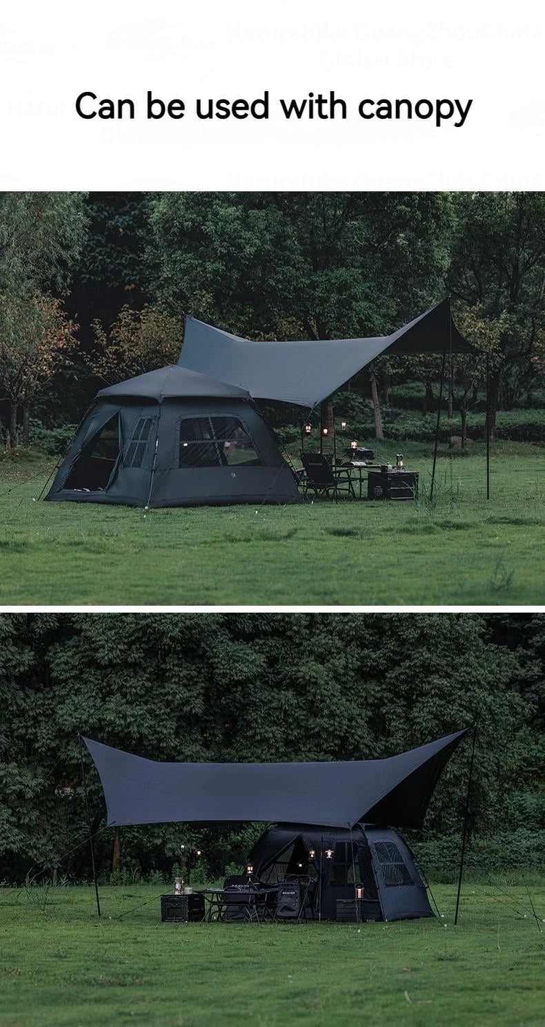 Vinyl Pop-Up Camping Tent — Quick-Open, Sun & Rainstorm Protection