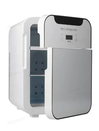 20L Double Door Compact Refrigerator Energy Star Mini Fridge with Freezer Temperature Settable