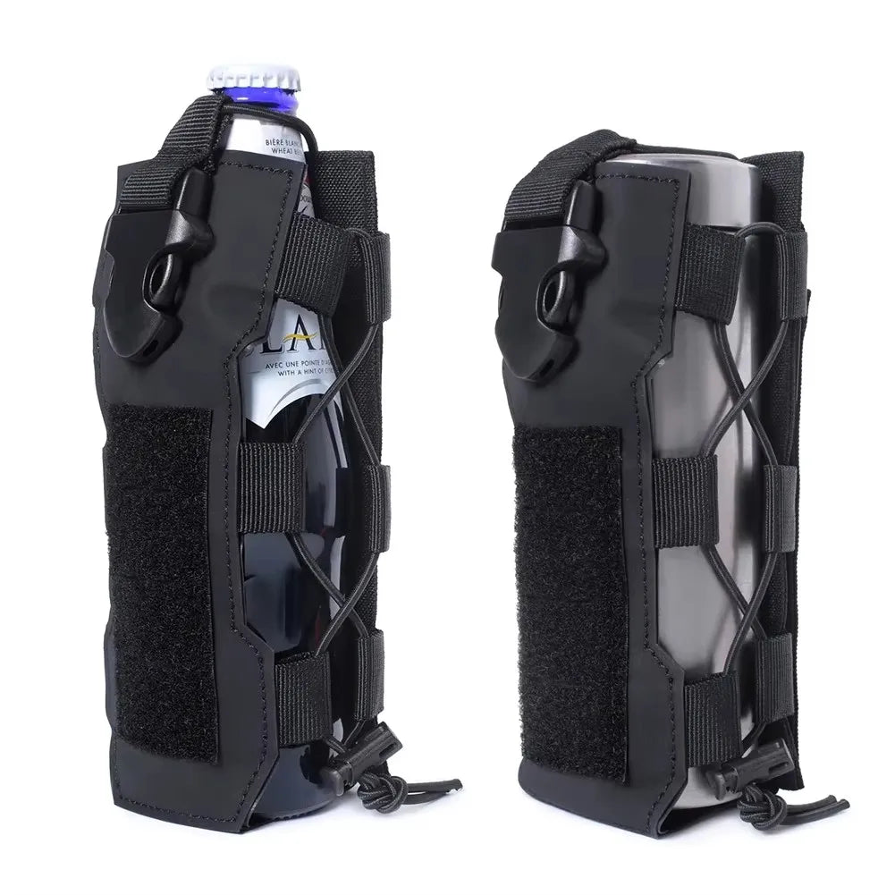 Tactical Molle Water Bottle Pouch Bag Military Outdoor Travel Hiking Drawstring Water Bottle Holder, Kettle Carrier Bag, 1-3Pcs