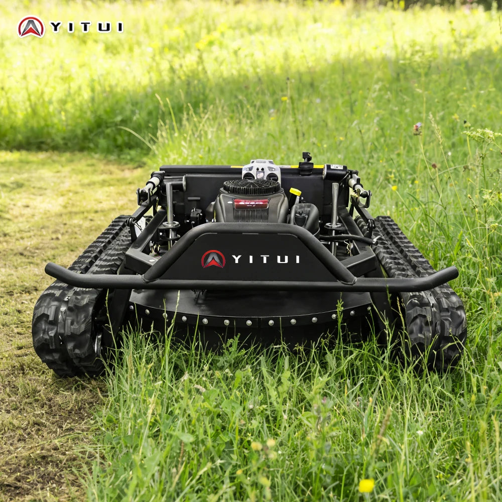 Remote Control Lawn Mower Strong Motor Anti-Slip Crawler Type Intelligent Grass Cutter For Orchard Farm Weeding Use Customized