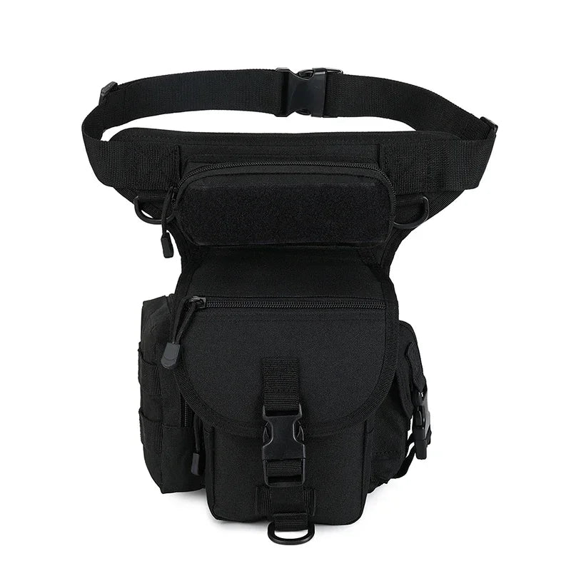 Men Waist Fanny Pack Leg Bag Military Tactical Motorcycle Rider Camera Sports Travel Nylon Male Bum Hip Belt Thigh Fanny Bags