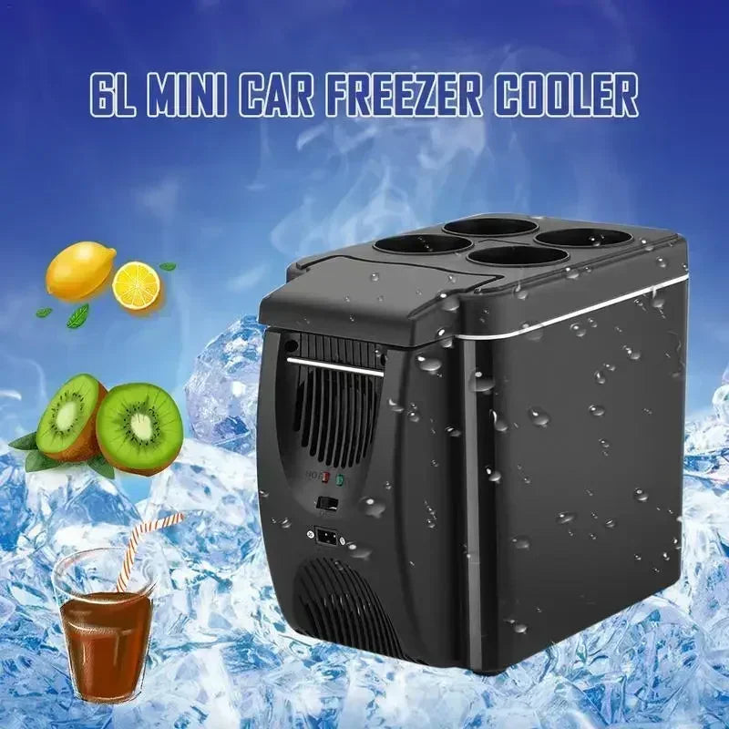 FDD 6L Car Refrigerator Mini Fridge Portable Freezer 12V DC Plug In Cooler