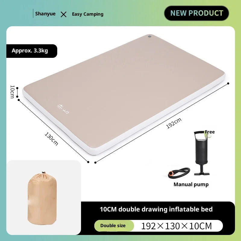 Self-Inflating Camping Mattress - 10cm Thick Sleeping Pad (1-2 Person)