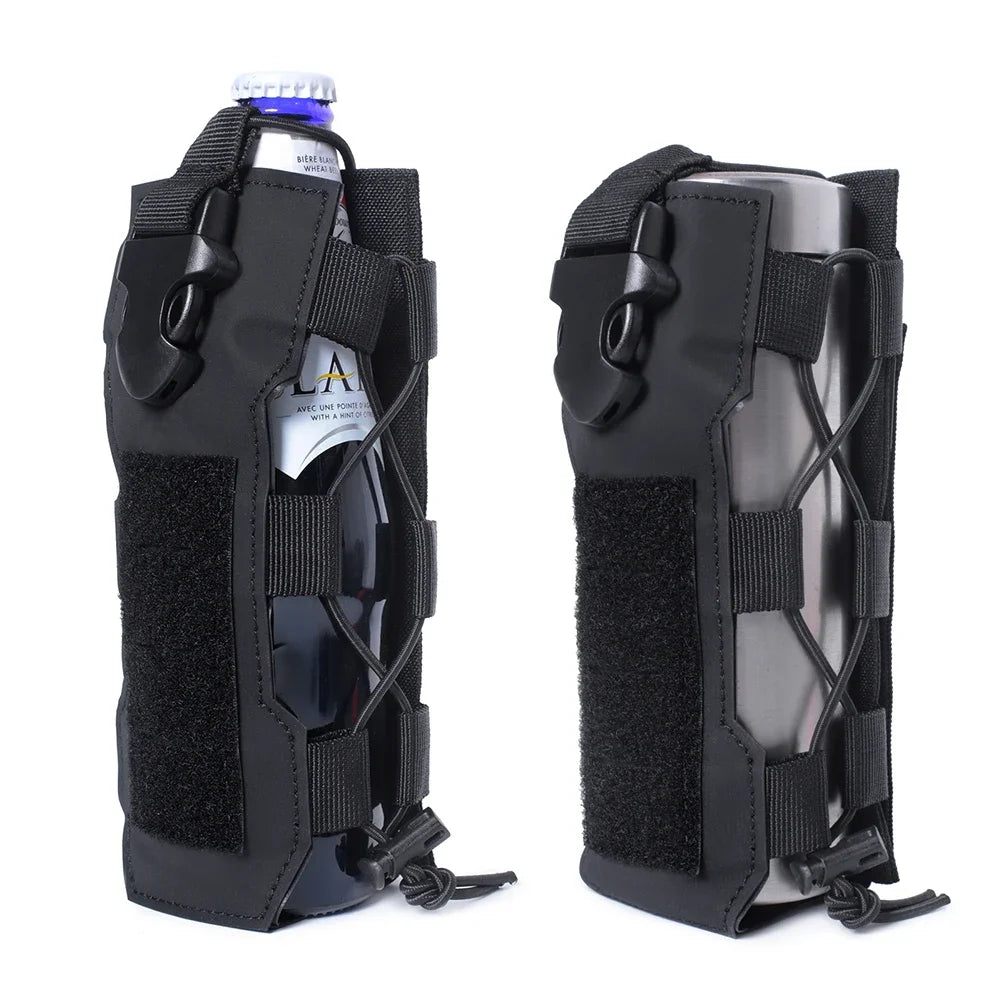 Tactical Molle Water Bottle Pouch Bag Military Outdoor Travel Hiking Drawstring Water Bottle Holder, Kettle Carrier Bag, 1-3Pcs