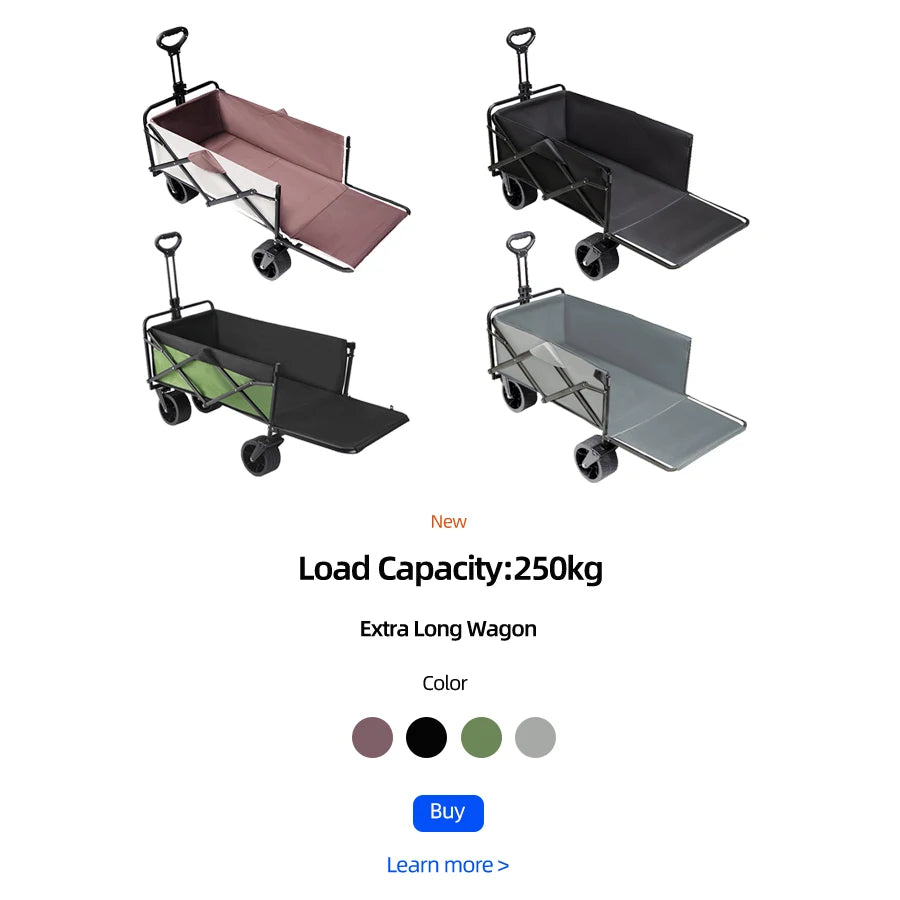 Heavy-Duty Folding Camping Wagon — Portable Utility Cart