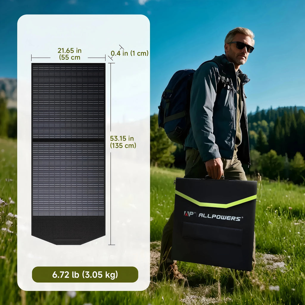 ALLPOWERS R600 Power Station + 100W Solar Panel — 299Wh LiFePO4 Kit