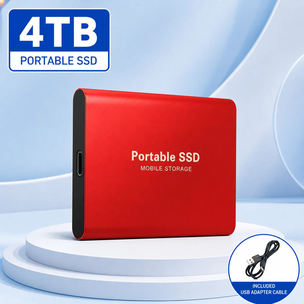1TB-16TB External SSD Portable Hard Drive USB 3.0 Type-C Fast Storage