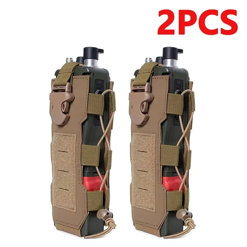 Tactical Molle Water Bottle Pouch Bag Military Outdoor Travel Hiking Drawstring Water Bottle Holder, Kettle Carrier Bag, 1-3Pcs