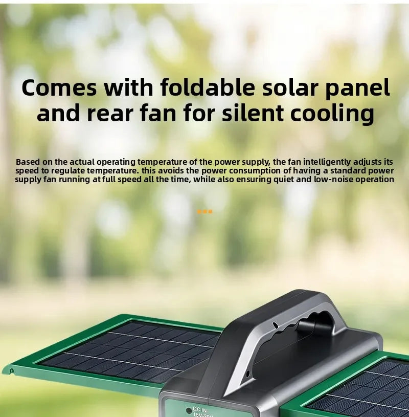 300W Solar Generator Portable Power Station 220V Emergency Backup Power with LED & Solar Panel Outdoor Camping RV Travel