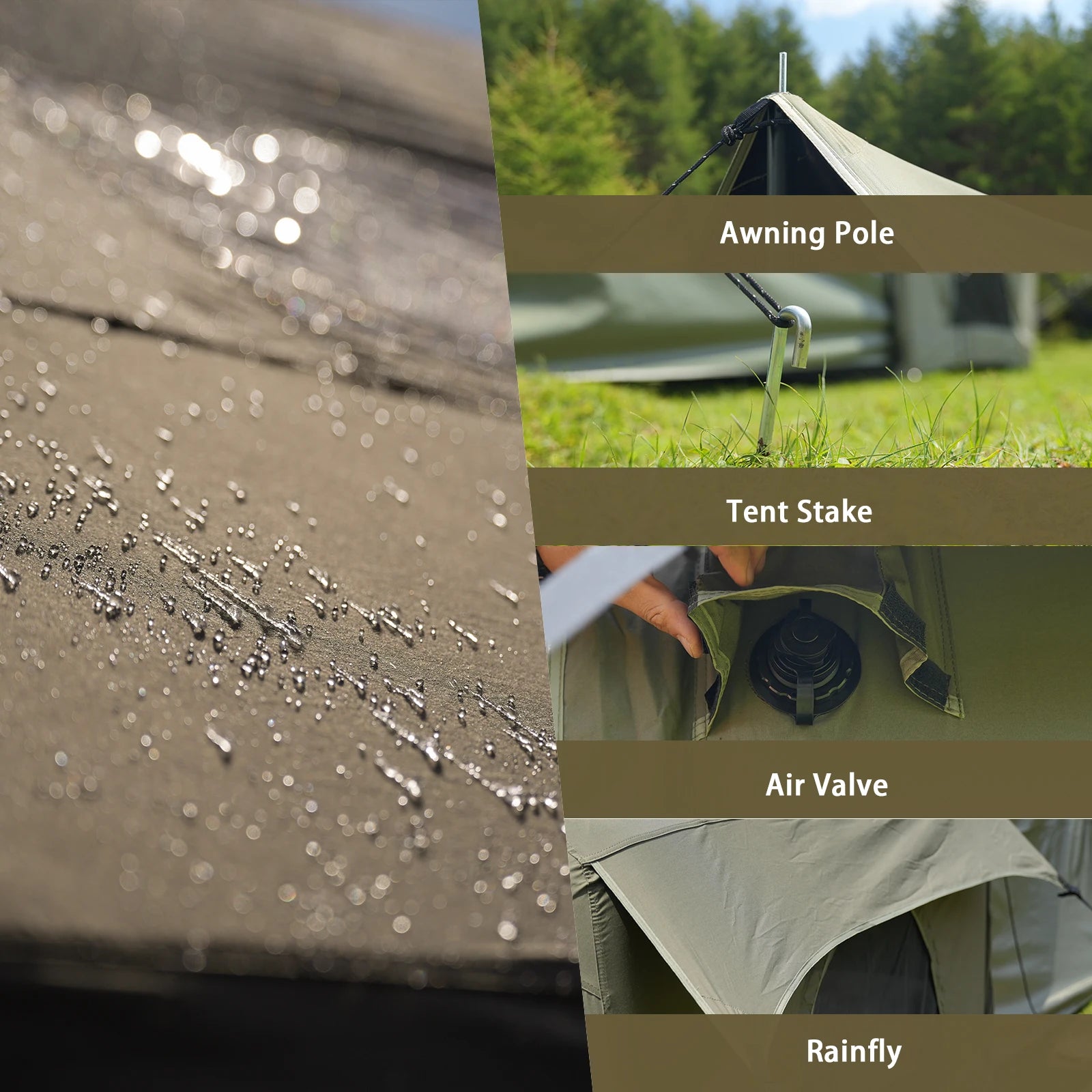 Pakicetus 8-Person Inflatable Glamping Tent - Mesh Windows & Hand Pump