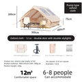 Large Inflatable Camping Tent - 4-Season, 4-8 Person with Windows
