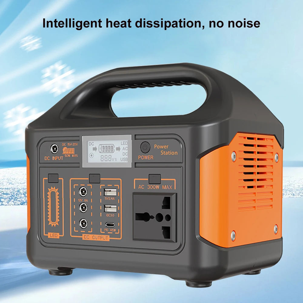 Gaiaray Portable Power Station 100W 200W 300W 500W Pure Sine Wave Solar Generator 110V/220V UPS LiFePO4 Power Plant For Camping