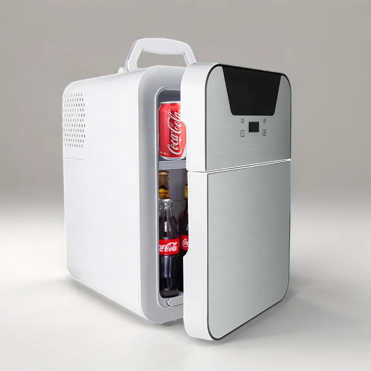 20L Double Door Compact Refrigerator Energy Star Mini Fridge with Freezer Temperature Settable