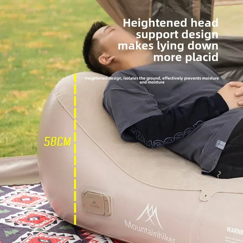 Upgraded Inflatable Air Sofa Bed Outdoor Air Mattress Lazy Camping Automatic Inflatable Sleeping Mat 180X75X58Cm