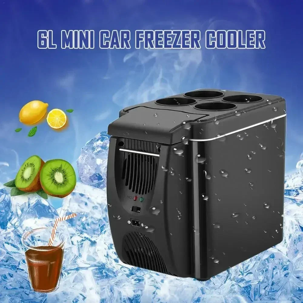FDD 6L Car Refrigerator Mini Fridge Portable Freezer 12V DC Plug In Cooler