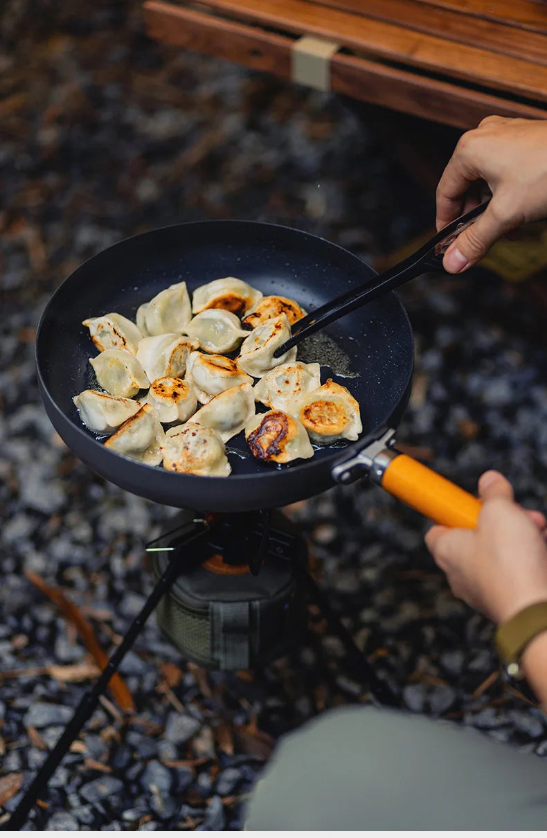 Thous Winds Camping Cookware Set Stainless Steel Outdoor Cooking Kit Tableware Cookset Pan Bowl Kettle Pot Picnic with Mesh Bag