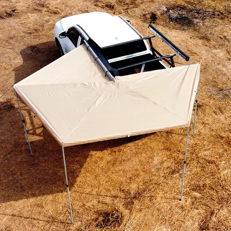 270 Degree Car Awning Tent,With LED Light,Waterproof Tent,Large Standing Awning Side Wall,4x4 Offroad Roof Tent Car Awning
