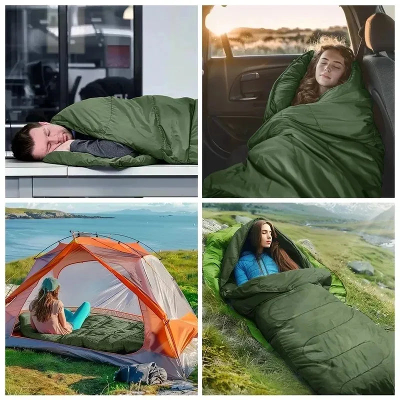 1 Pcs Camping Sleeping Bag Ultralight Waterproof 4 Season Warm Envelope Sleeping Bags For Outdoor Traveling Hiking Backpacking