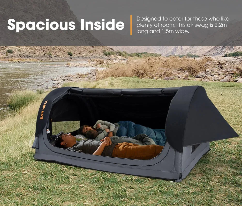 San Hima Double Air Swag — 2 Person Inflatable Swag Tent with Air Mattress