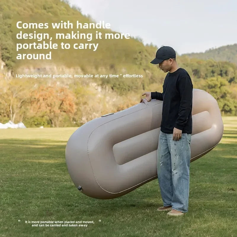 Upgraded Inflatable Air Sofa Bed Outdoor Air Mattress Lazy Camping Automatic Inflatable Sleeping Mat 180X75X58Cm