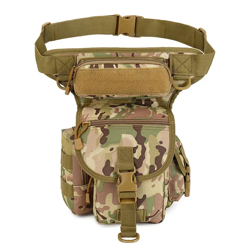 Men Waist Fanny Pack Leg Bag Military Tactical Motorcycle Rider Camera Sports Travel Nylon Male Bum Hip Belt Thigh Fanny Bags