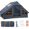 2000mm Waterproof Inflatable Glamping Tent — 3–4 Person Air Tent with Hand Pump
